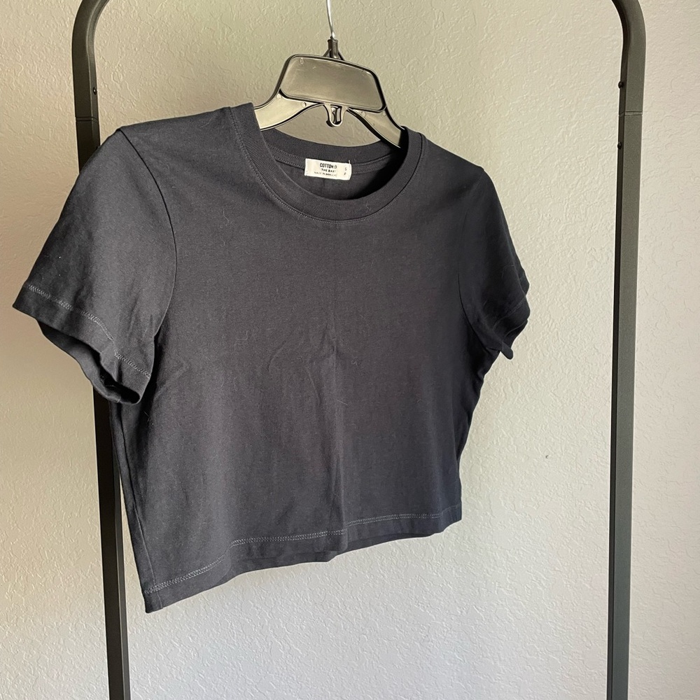 Navy Crop Top